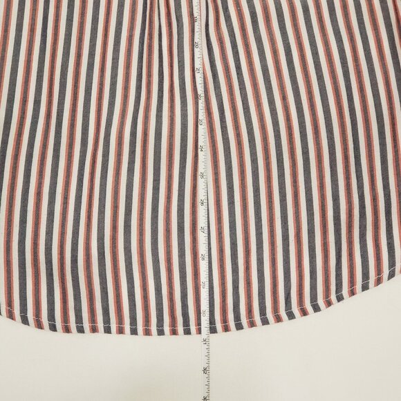 Beach Lunch Lounge Top Womens Large Red Grey White Striped Beachcore Cottagecore - Picture 8 of 15